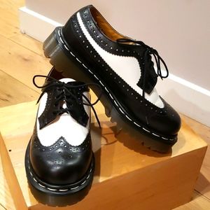 Vtg 90s England brogues bex 3989 wingtip blk wht sz 7 U.S. / 5 U.K.